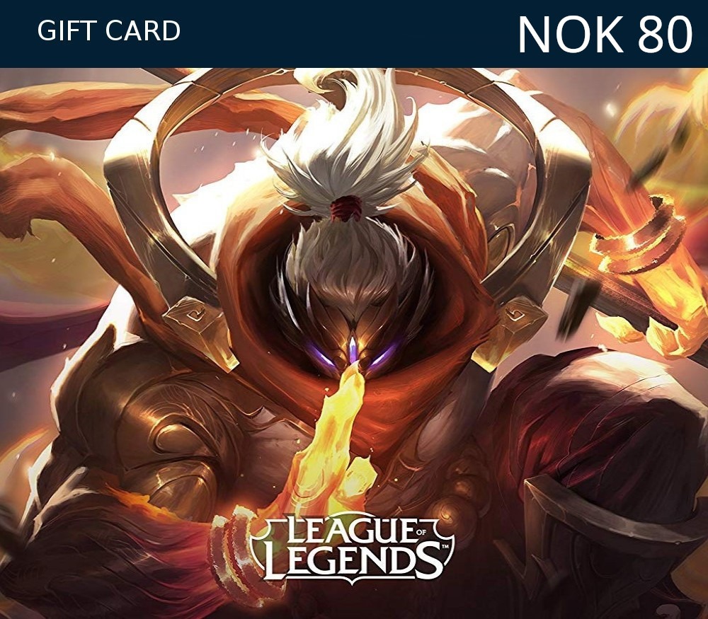 League of Legends 80 NOK Prepaid RP Card NO