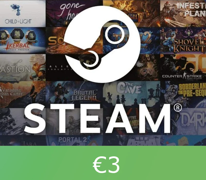 Steam Gift Card EUR 3 EU Activation Code ( EUROPE - all countries)