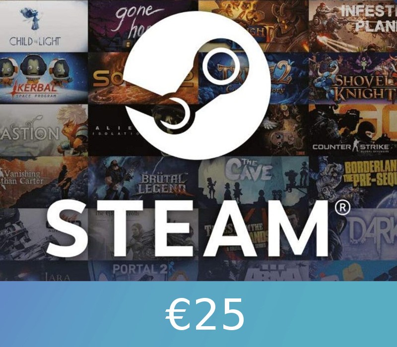 Steam Gift Card €25 EU Activation Code ( EUROPE - all countries)
