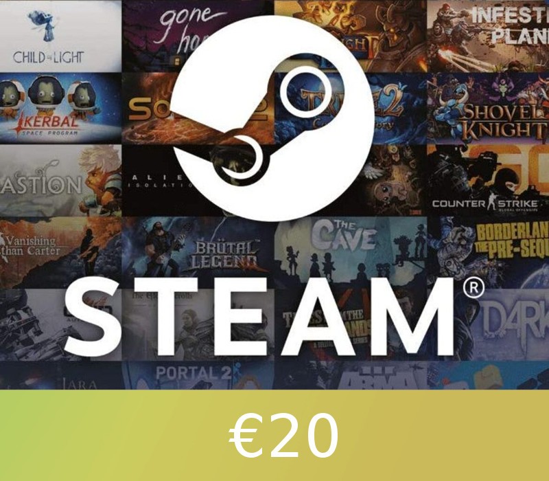 Steam Gift Card €20 EU Activation Code ( EUROPE - all countries)