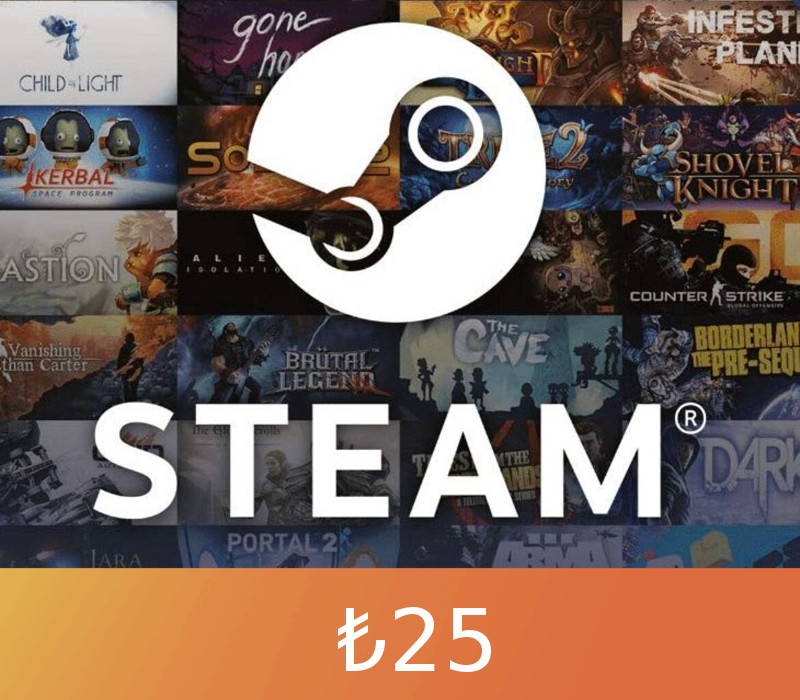 Steam Gift Card ₺25 TR Activation Code (OTHER)