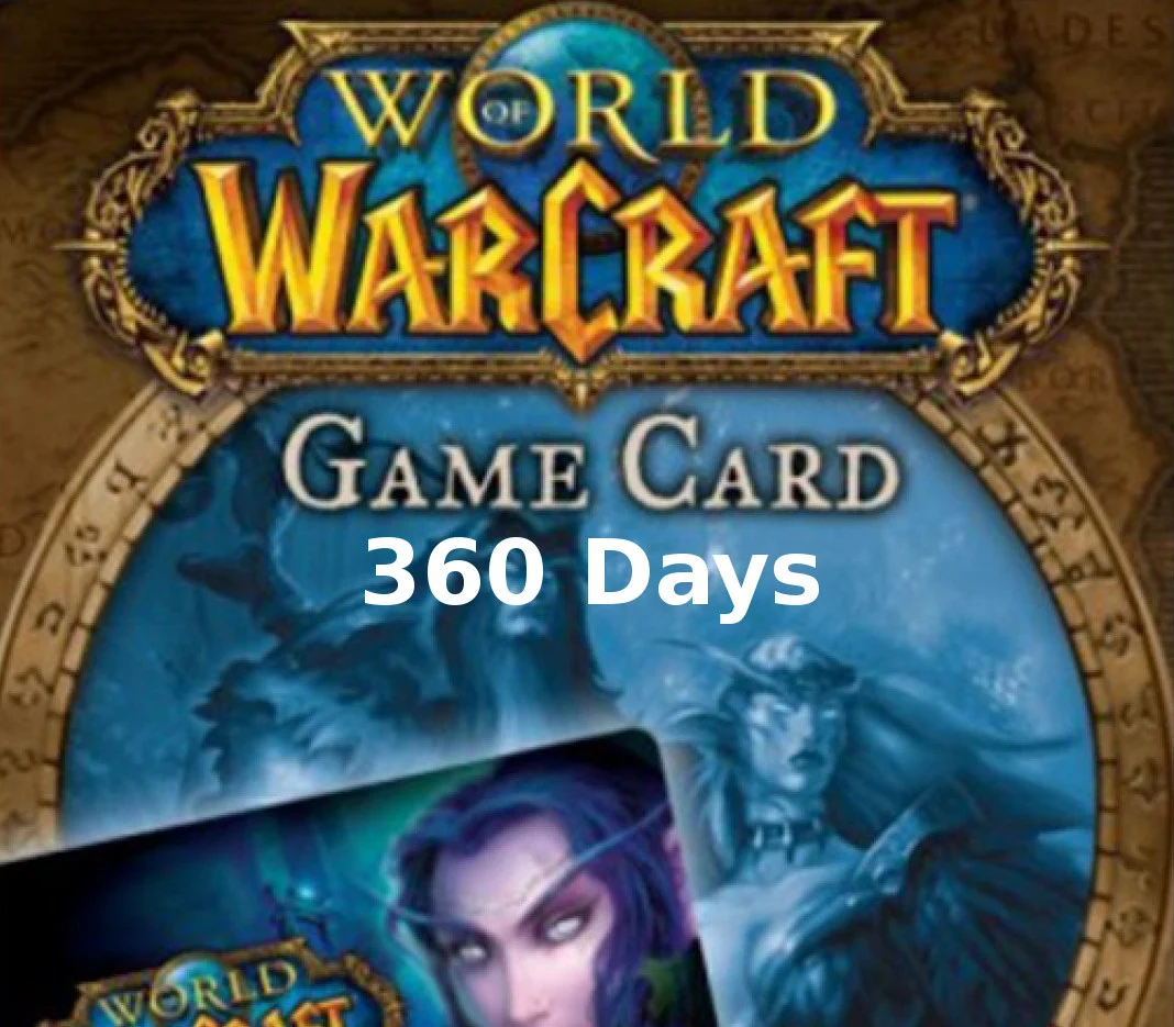 World of Warcraft 360 DAYS Pre-Paid Time Card EU ( EUROPE - all countries)