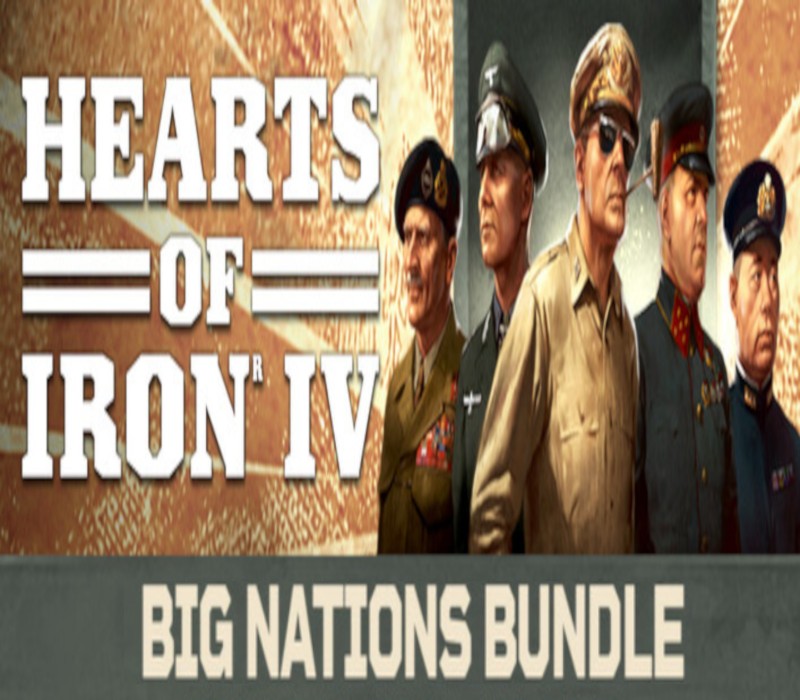 Hearts of Iron IV: Big Nations Bundle PC Steam CD Key (REST OF THE WORLD)